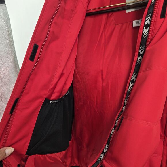 Obermeyer Tuscany II Womens Sz 20 Confetti Jacket Fur Hood Red Parka Winter Coat - Picture 9 of 10
